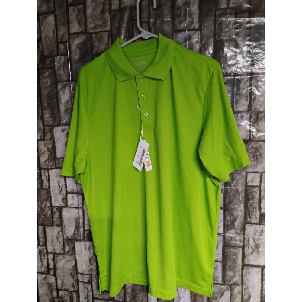 Core 365 Acid Green Short Sleeve Polo Shirt Womens Size XL Embroidered  Flaw